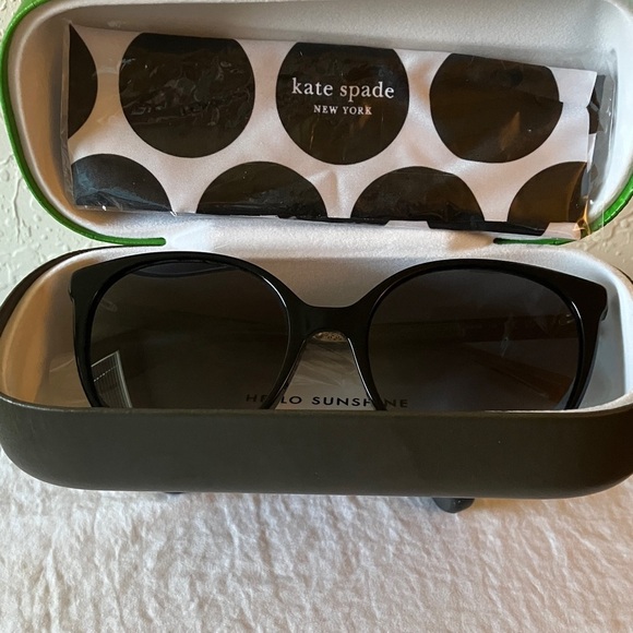 Kate Spade: Black Kimberlyn Cat Eye Sunglasses- Case & Cleaning Cloth main image 15